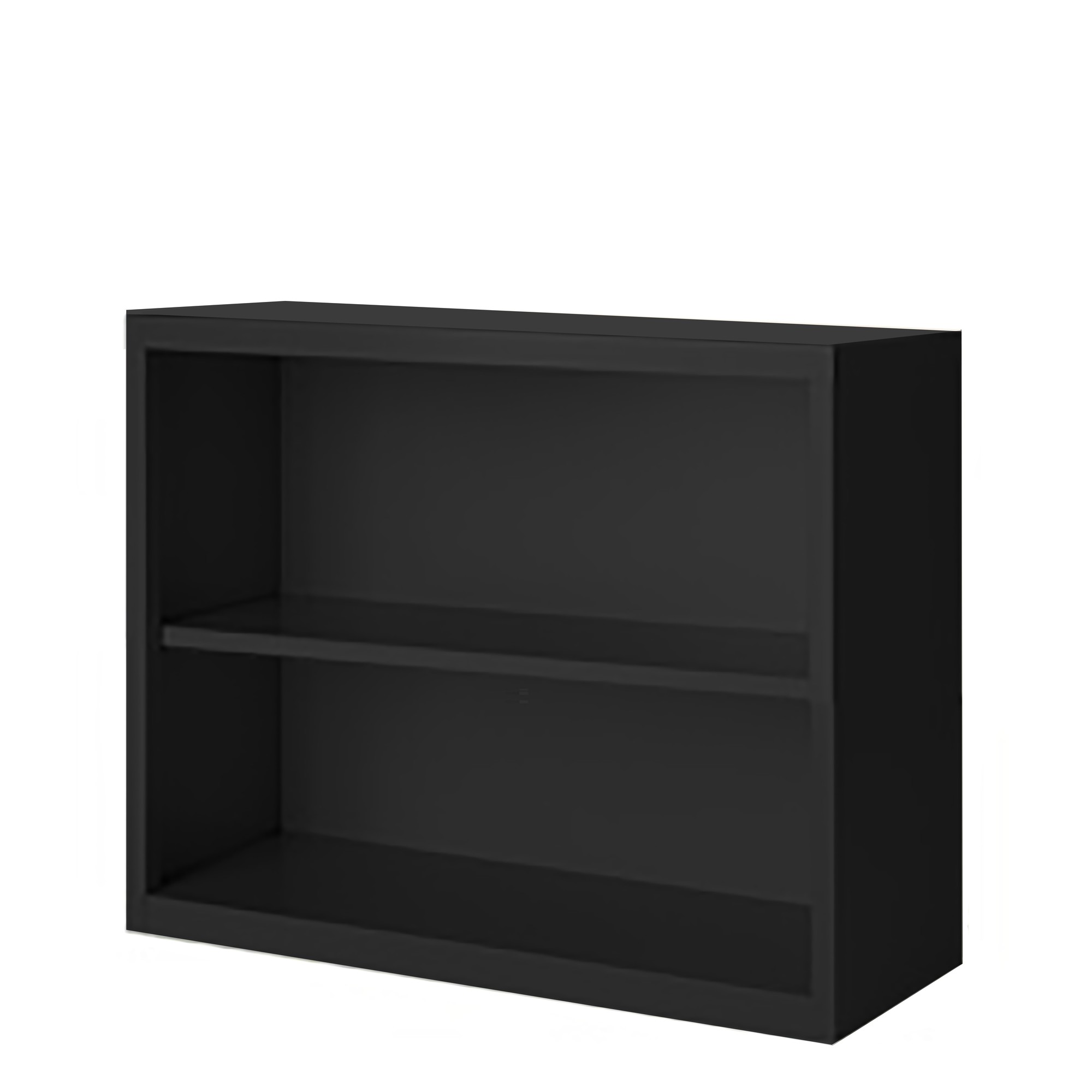 Steel Cabinets USA, 36in.x18in.x30in. Black Bookcase Steel Fully Assembled, Height 30 in, Shelves (qty.) 2, Material Steel, Model# BCA-363018-B